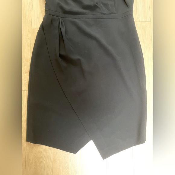 J. Crew Black Sheath Dress with Draping Details Size 16 - Picture 6 of 8